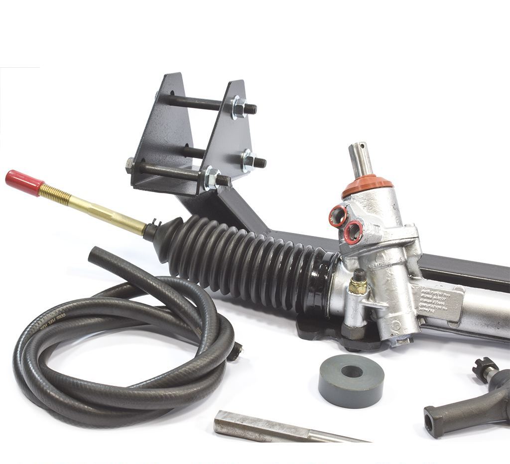 Power assist steering rack mounted in the Hemi Performance cradle